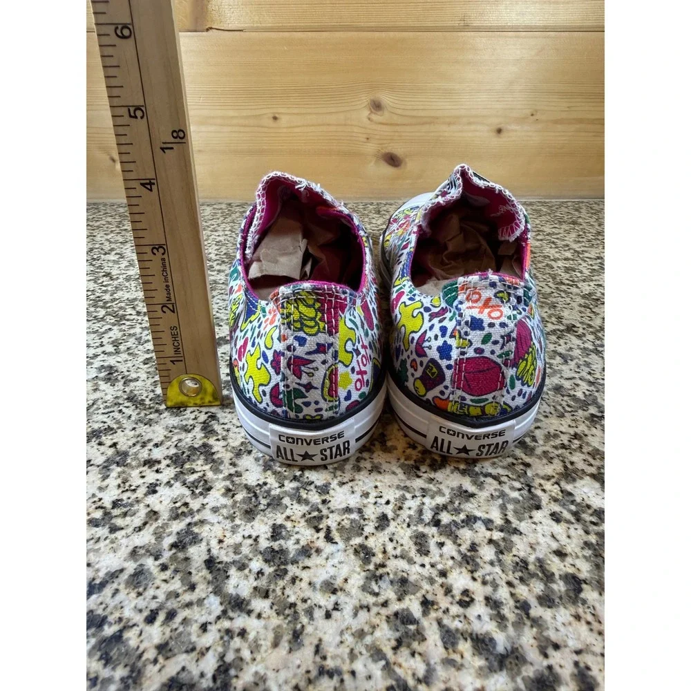 Converse Chuck Taylor AllStar Low Top Doodle Print Sneakers Multi-Color 4 Junior